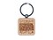 Kansas State with Text Swirls Engraved Wood Square Keychain Tag Charm